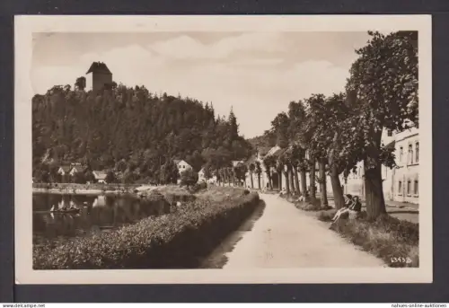 Ansichtskarte Ziegenrück Saale Thüringen Dr. Reif Promenade Stollberg Sachsen