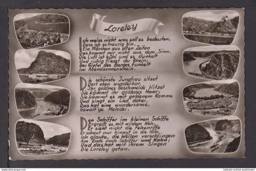 Ansichtskarte St. Goar Rheinland-Pfalz Gasthaus Loreleyblick Loreley Lied