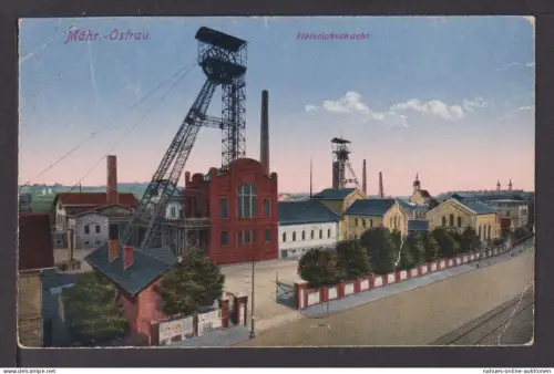Zeche Bergbau Ansichtskarte Mährisch Ostrau Heinrichschacht Ostrava Tschechien