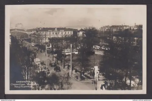 Ansichtskarte Chemnitz Sachsen Hauptbahnhof 1931 Gaschwitz