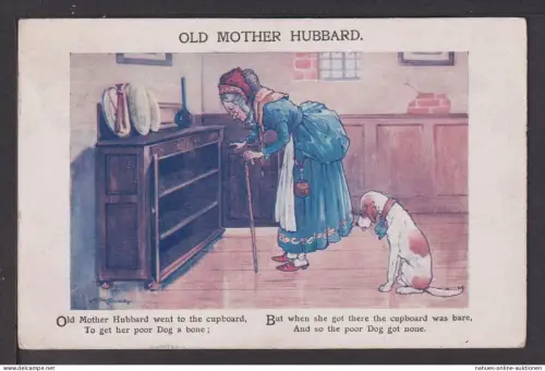 Ansichtskarte Künstlerkarte Old Mother Hubbard St Edmondsbury Großbritannien