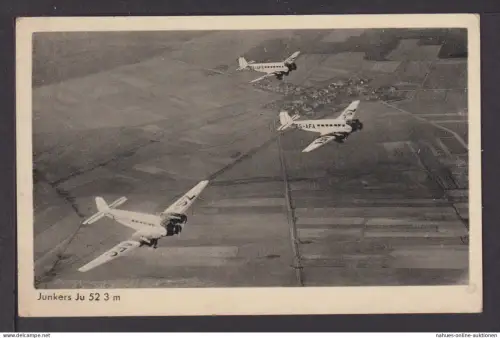 Flugpost Flugzeug Junkers Ju 52 Tante Ju 52 3 m Ansichtskarte