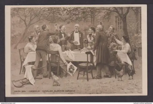 Judaika Ansichtskarte Künstlerkarte J. Dennelin Chevalier du Merite Agricole