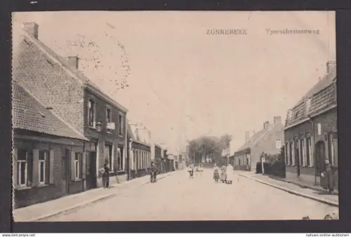 Ansichtskarte Zonnebeke Belgien 1916 Feldpost Esslingen Baden-Württrmberg