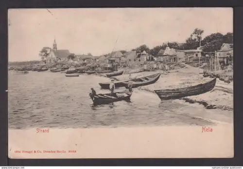 Ansichtskarte Hela Polen Strand 1904