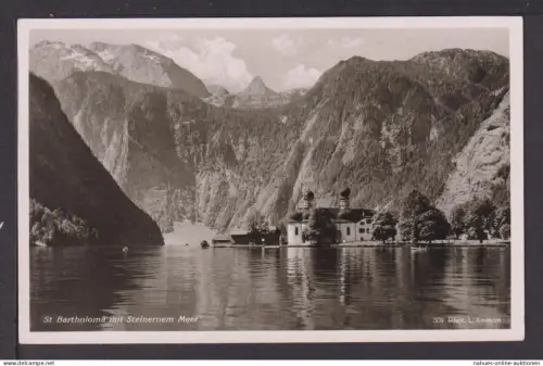 Ansichtskarte Berchtesgaden Bayern SST Rundfunk St Bartholomä mit Steinernem