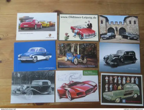 Nachlass Ansichtskarten Oldtimer Auto Automobil + etwas LKW Busse gute Reklame