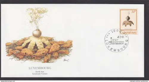 Luxemburg Fauna Pilz schöner Künstler Brief