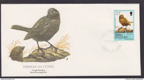 Tristan Da Cunha Atlantischer Ozean Inselguppe Fauna Vögel Gaugh Ammer Brief