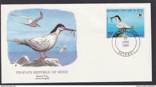 Benin Westafrika Fauna Vogel Seeschwalbe Schöner Künstler Brief