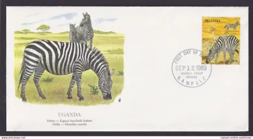 Uganda Ostafrika Fauna Burchell Zebra schöner Künstler Brief