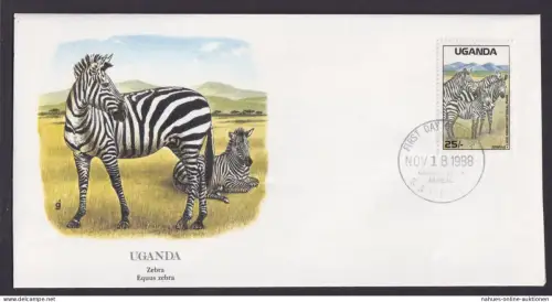 Uganda Ostafrika Fauna Zebra schöner Künstler Brief