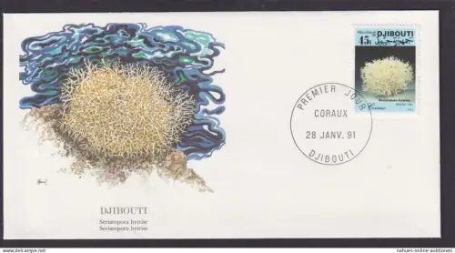 Djibouti Ostafrika FloraSeriatopora hytrise schöner Künstler Brief
