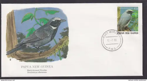 Papua Neuguinea Ozeanien Fauna Vogel Sperling Schöner Künstler Brief
