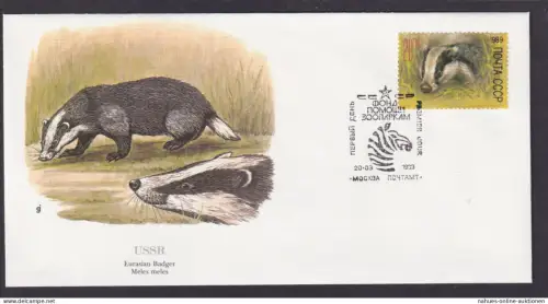 UDSSR Fauna Dachs Schöner Künstler Brief