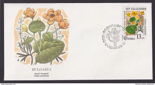 Bulgarie Bulgarien Europa FloraCalthas Blumenblätter schöner Künstler Brief