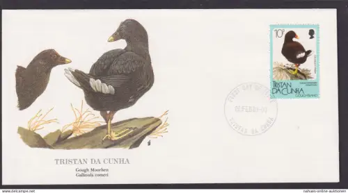 Tristan Da Cunha Atlantischer Ozean Inselguppe Fauna Vögel Gaugh Moorhuhn Brief