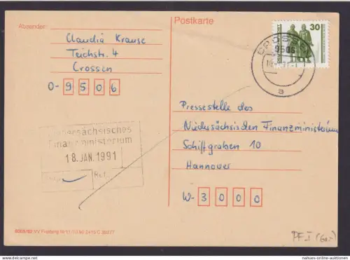 Plattenfehler DDR 3345 I Goethe o unten offen Crossen Thüringen Hannover 60,00