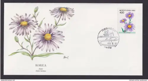 Korea Ostasien Flora Pflanzen Aster Incisus schöner Künstler Brief