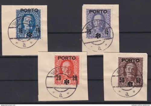 Österreich Portomarken P 60-63 Luxus Briefstücke WATTENS 8.5.1818