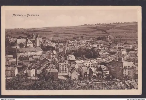 Ansichtskarte Malmedy Belgien Panorama Augsburg via Feldpost