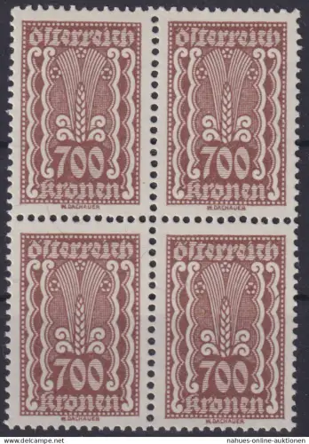 Österreich 389 700 Kr. Hammer & Zange Viererblock Luxus postfrisch MNH 140,00++