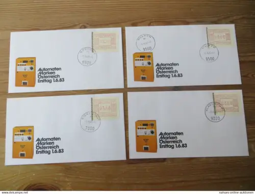 Österreich ATM Automatenmarken Lot von 26 Briefen als FDC div. Festpreis 75,00