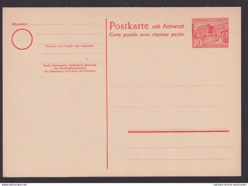 Berlin Ganzsache P 9 F + A Bauten Kat.-Wert 55,00