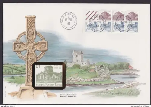 Irland Markenheftchen Brtief Zusammendruck Heftchenblatt Künstler signiert