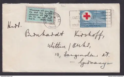 New Westminster Brief Canada Biebel Vers Matt 16.25 Witten Ruhr Religion Glaube