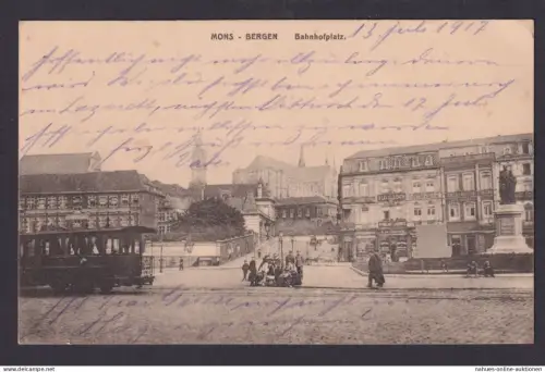 Mons Bergen Feldpost Belgien Bahnhofplatz Hagen Westfalen