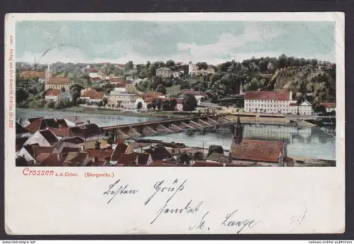 Crossen Oder Brandenburg Ansichtskarte Deutsches Reich n. Berlin AK Crossen