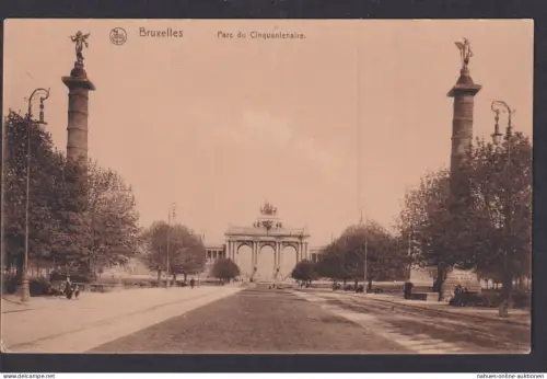 Bruxelles Ansichtskarte Feldpost Belgien Triumpbogen Hamburg I. Weltkrieg I. WK.