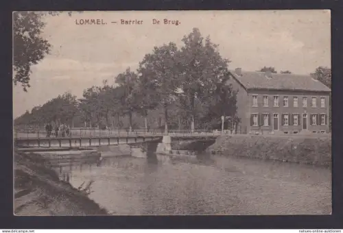Ansichtskarte Lommel Deutsches Reich Feldpost Belgien Burg mit Fluss u