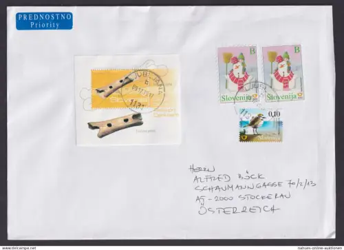 Maxibrief Lubljana Block Slowenien Priority Andrej Maher Stockern Österreich