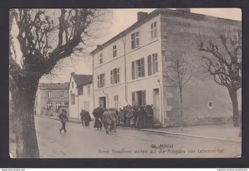 St. Mihiel Frankreich Feldpost Arme Bewohner Lebensmittelausgabe Landwehr