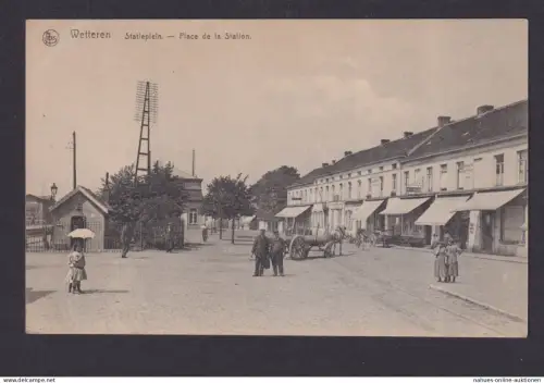 Ansichtskarte Wetteren Flandern Belgien Gemeindestrasse Einzelhandel