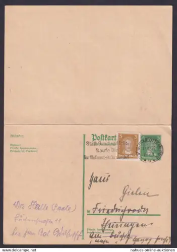 Deutsches Reich Berlin Charlotternburg Ganzsache P 172 F+A ..kaufe Dinformat