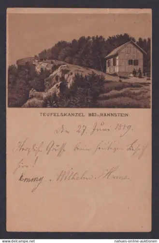 Eichenberg Witzenhausen Vorläufer Ansichtskarte sehr frühe Karte Teufelskanzel