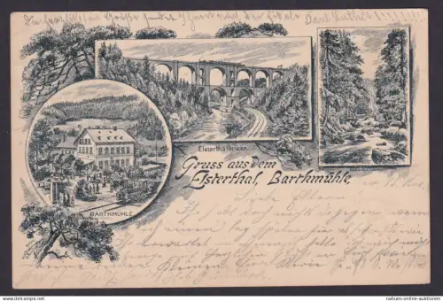 Bahnpost Weischlitz Vorläufer Ansichtskarte Sachsen sehr frühe Karte