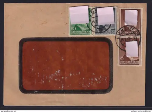 Besetzung Polen Generalgouvernement Brief ab Lublin Chopinstraße Polen