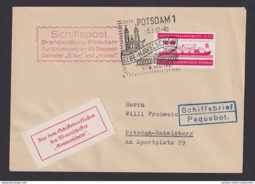 Schiffspost DDR Schiffsbriefkasten des Motorschiffes Sonnenschein SST Potsdam