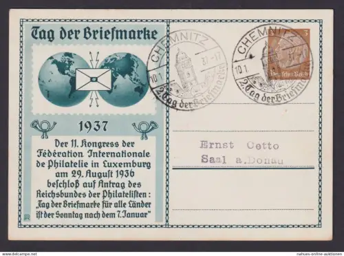 Luxemburg Deutsches Reich Privatganzsache Philatelie Hindenburg Tag der