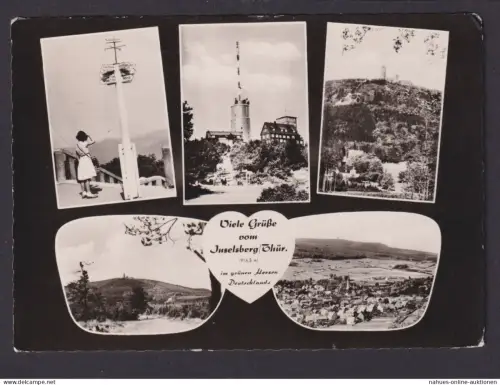 Ansichtskarte Inselberg Thüringen ab Brotterode n. Neuenhagen Berlin Reklame