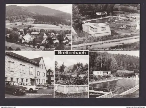 Ansichtskarte Breitenbach Thüringen Zella Mehlis Schwimmbad Campingplatz
