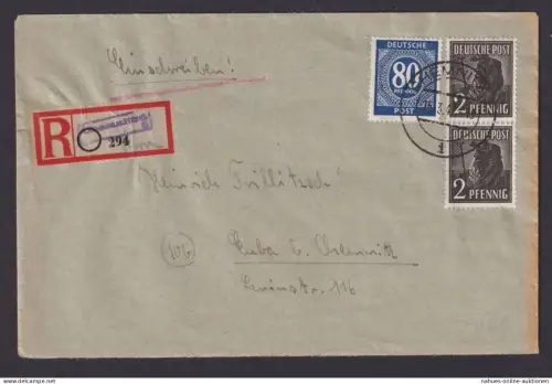 Briefmarken Besetzung Gemeinschaft Not R Zettel Chemnitz Euba Landpoststempel