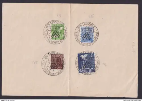 Briefmarken All. Besetzung Gemeinschaft 5 Mark Taube u.a. SST Leipzig Messe auf