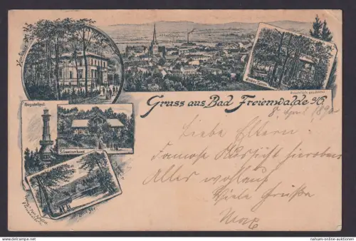 Vorläufer Ansichtskarte Bad Freidenwalde Bahnpost Wrietzen Frankenfurt Oder Zug