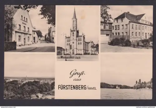 Fürstenberg Havel Ansichtskarte Brandenburg mit SST Frieden Völkerfreundschaft