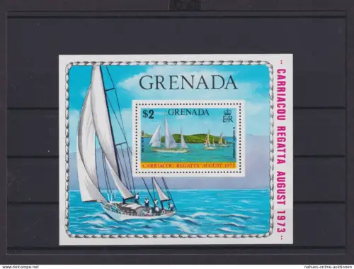 Grenada Übersee Block Briefmarken Carriacou Regatta 1953 Luxus postfrisch
